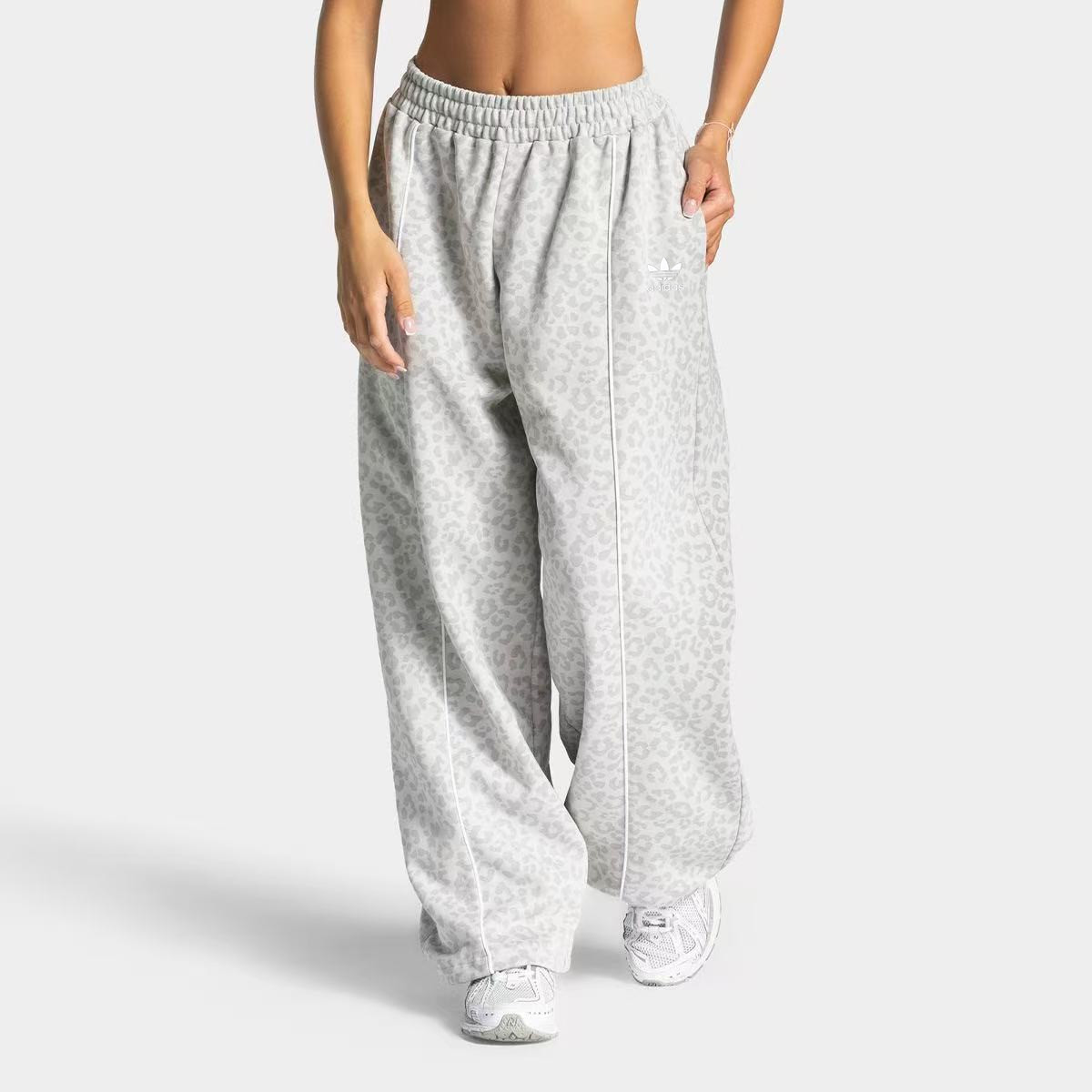 Y-R117 Leopard print women's loose wide leg pants