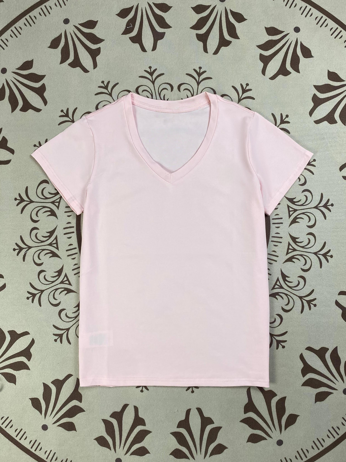 Y-R120 Summer pure cotton V-neck women's top