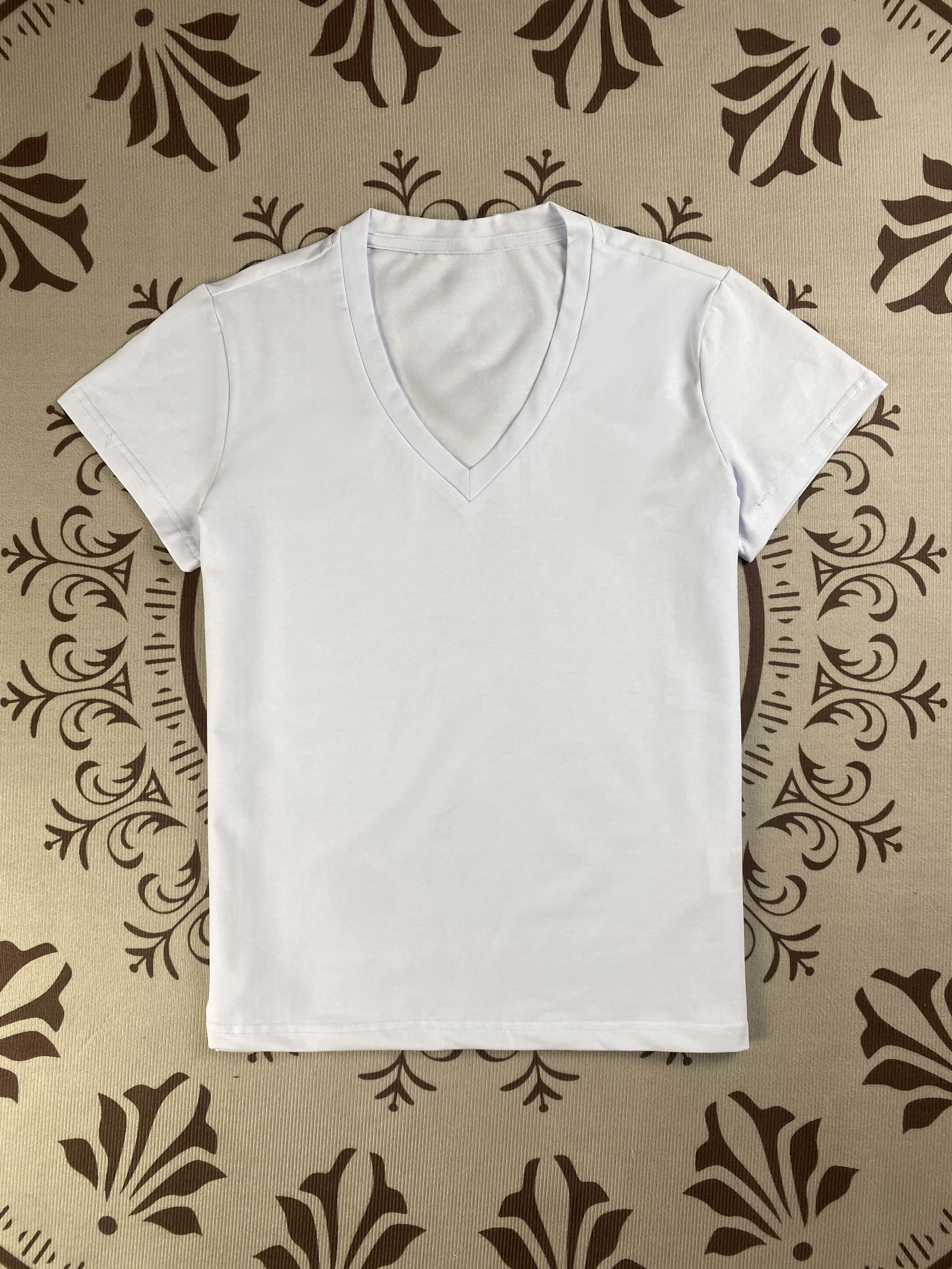 Y-R120 Summer pure cotton V-neck women's top