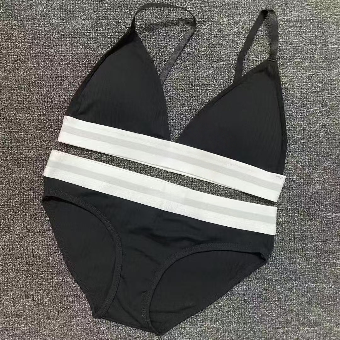 Y-R127 Sports pure cotton underwear bra thong set