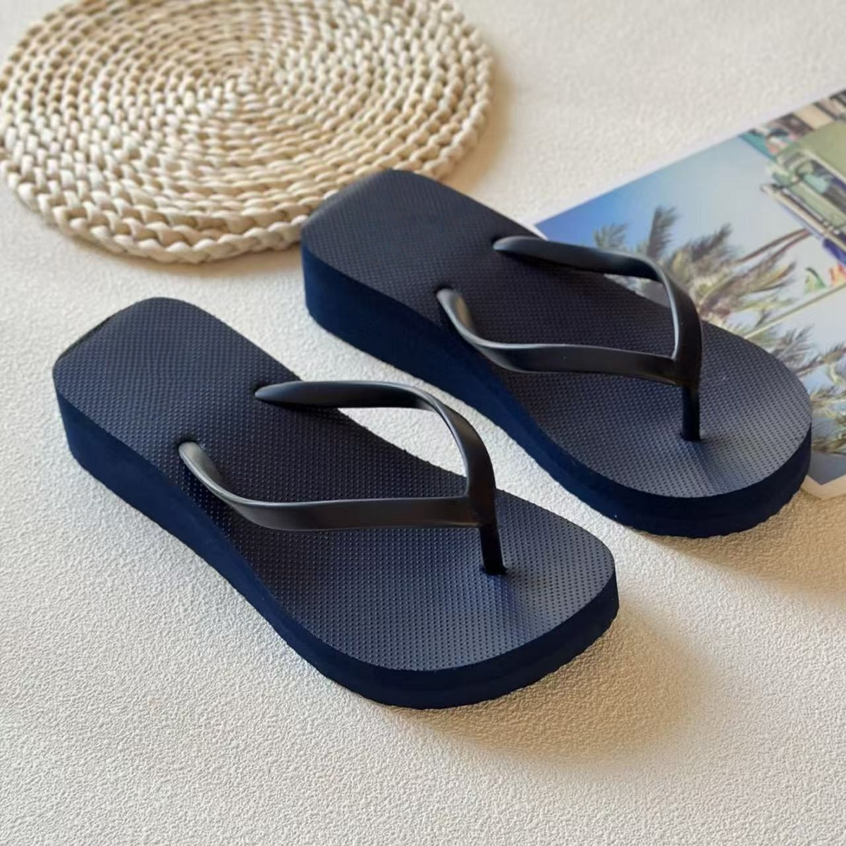 Y-R118 Summer solid color anti slip flip flops