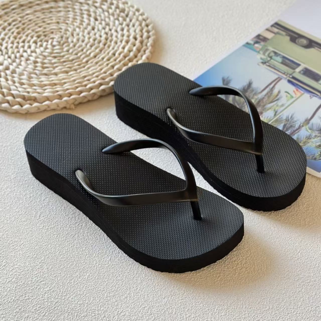 Y-R118 Summer solid color anti slip flip flops