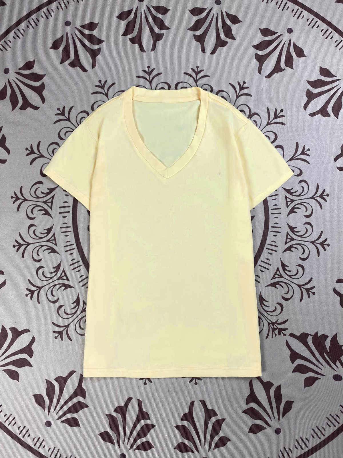 Y-R120 Summer pure cotton V-neck women's top