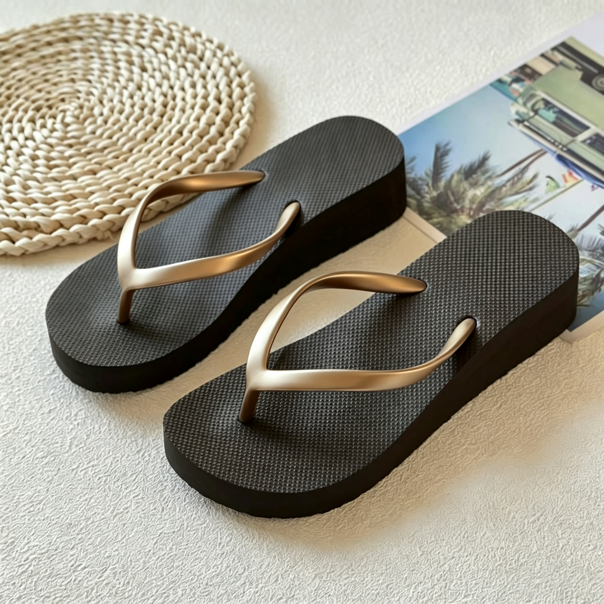 Y-R118 Summer solid color anti slip flip flops